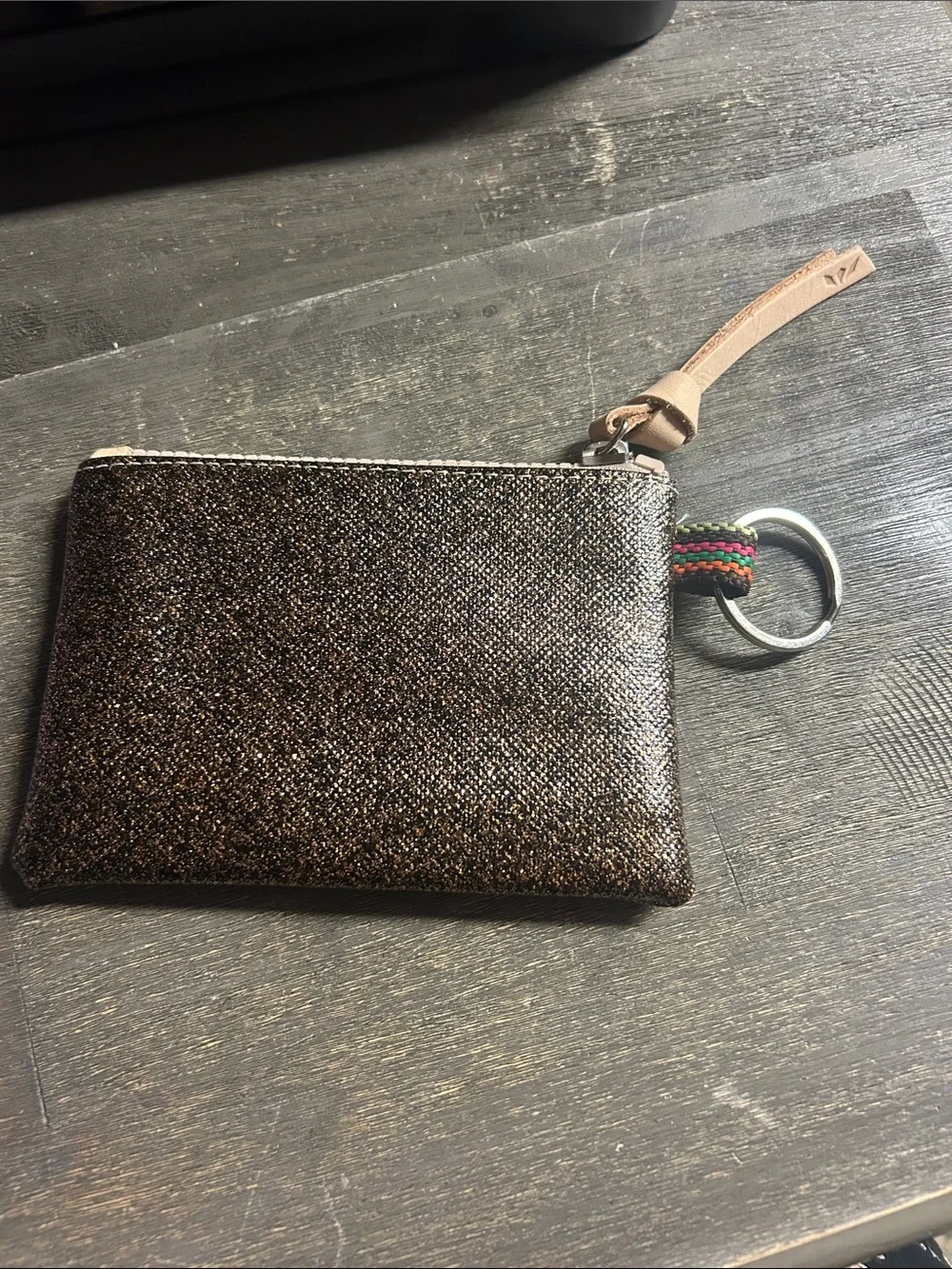 Consuela Emery Pouch - Bronze Metallic Glittery